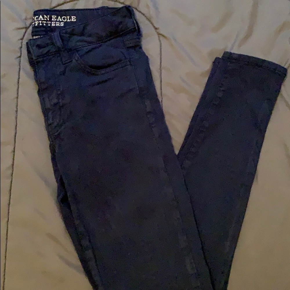 Navy blue American Eagle hi- rise jegging